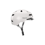 Side view of a Bern Brentwood helmet with MIPS protection in a satin white color