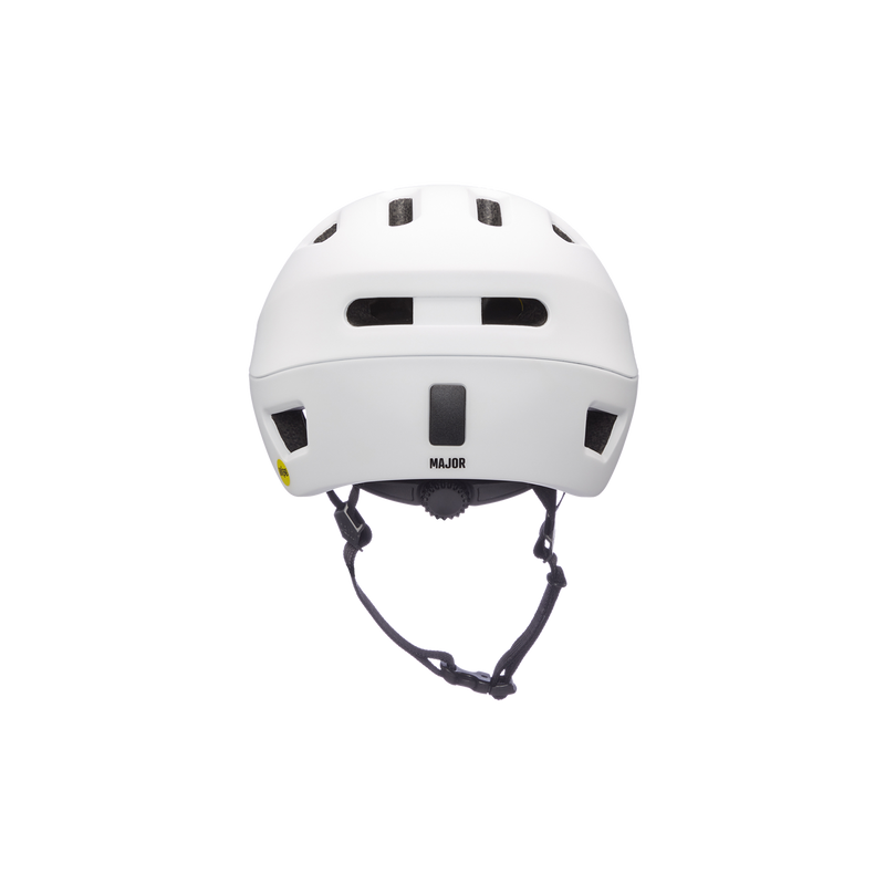 Back view of the Bern Major MIPS Helmet in white