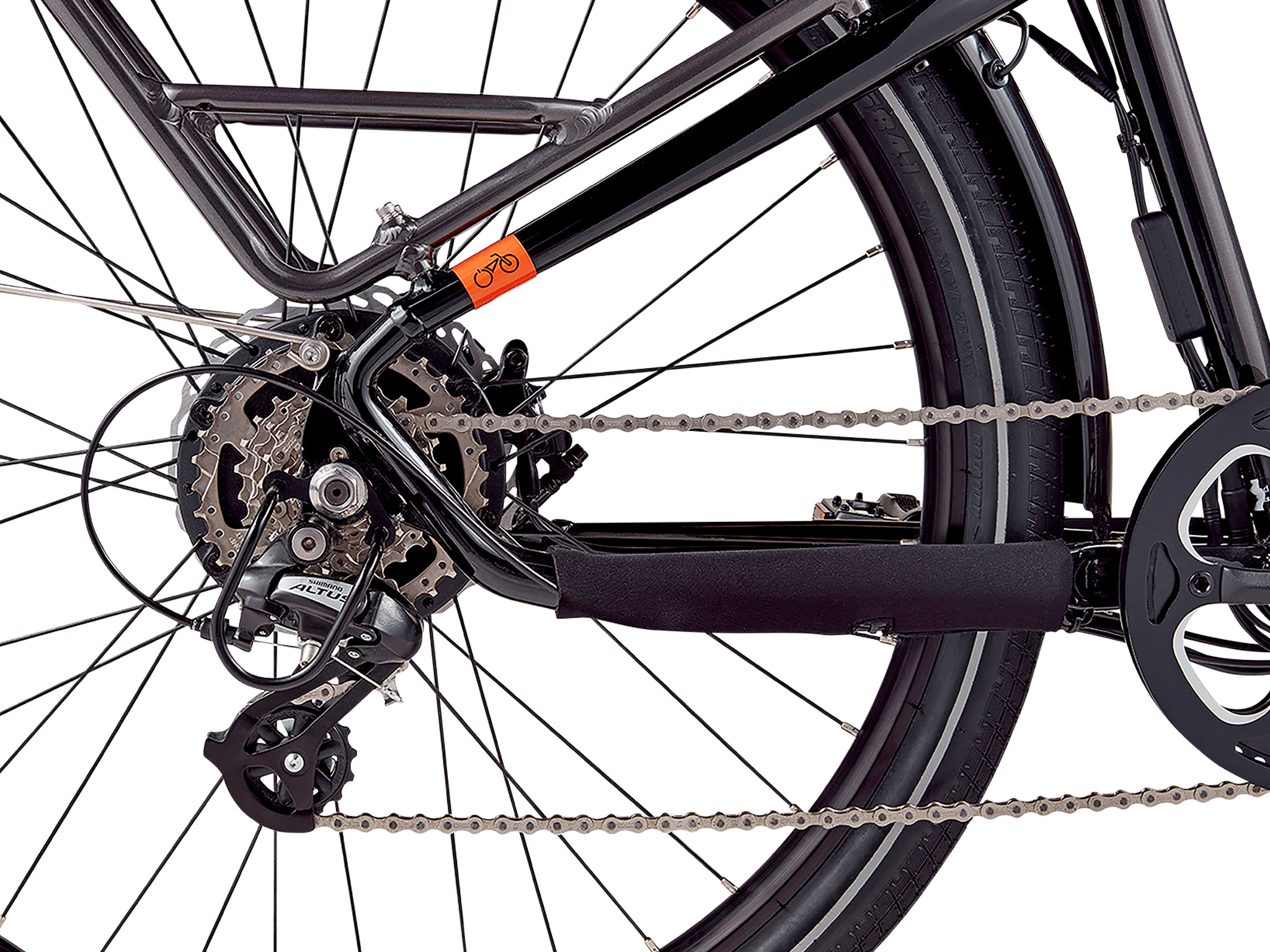 RadCity electric commuter bike in burgundy red
