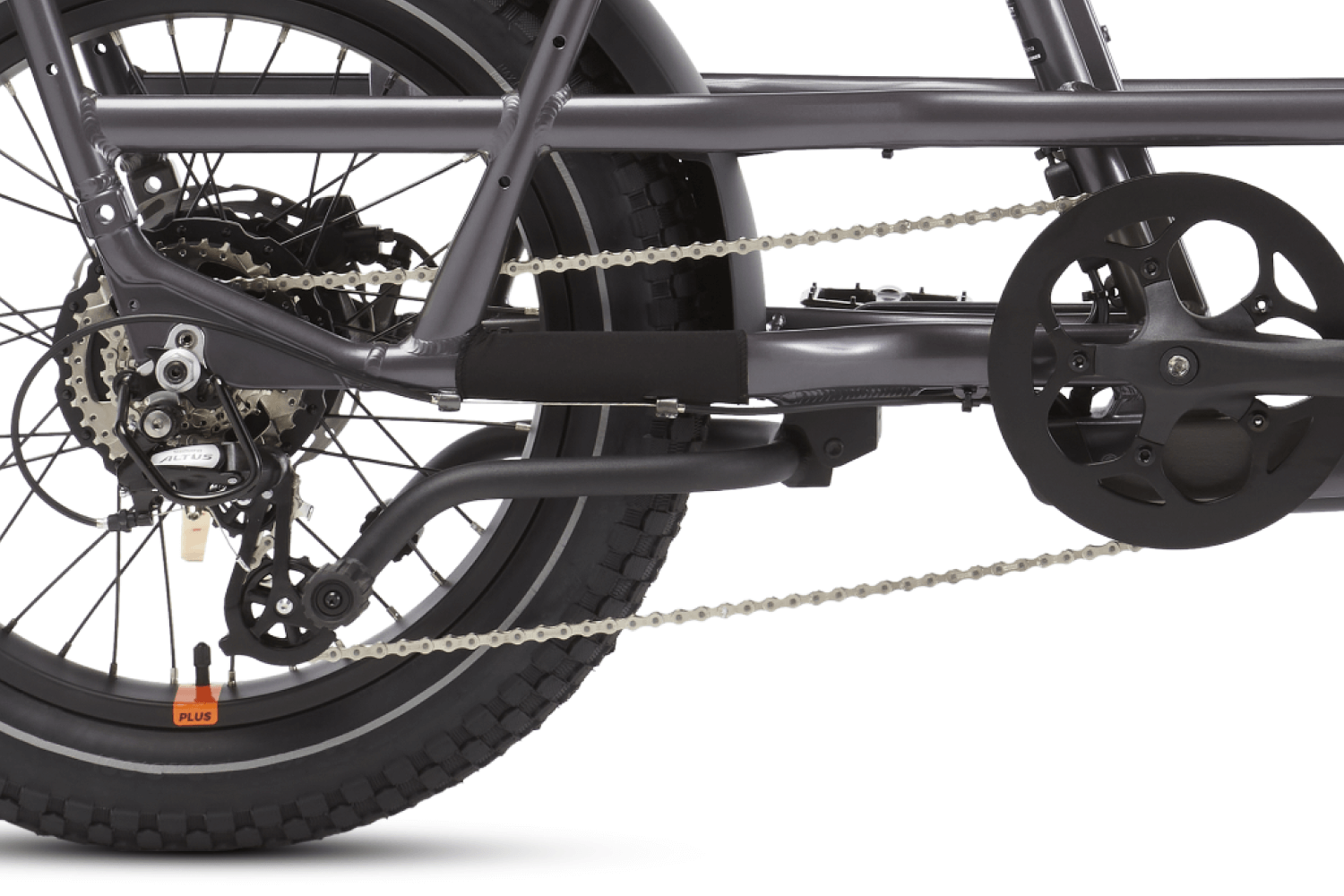 Charcoal-colored Radrunner 3 Plus electric utility bike