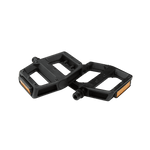Black replacement pedals with yellow reflectors
