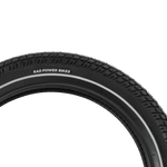 Ebike tire, 20" x 33" size, zoomed in to show Rad Power Bikes logo