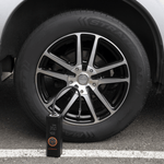 Rad Portable Tire Inflator shown inflating a car tire. 