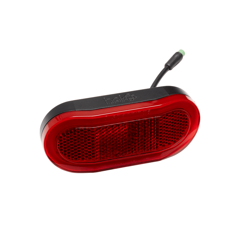 Red replacement taillight with cable to connect to the ebike.