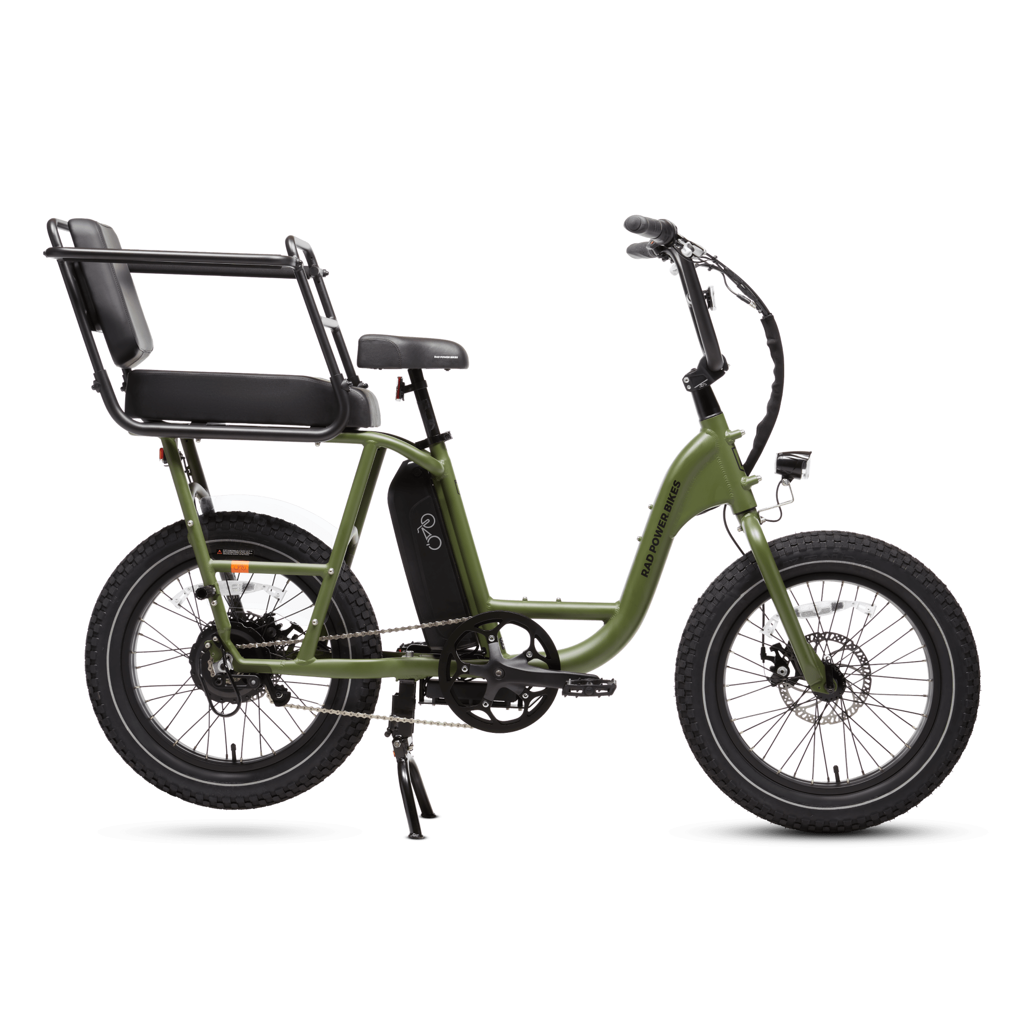 RadRunner Caboose and Passenger Package installed on a RadRunner 2 electric utility bike
