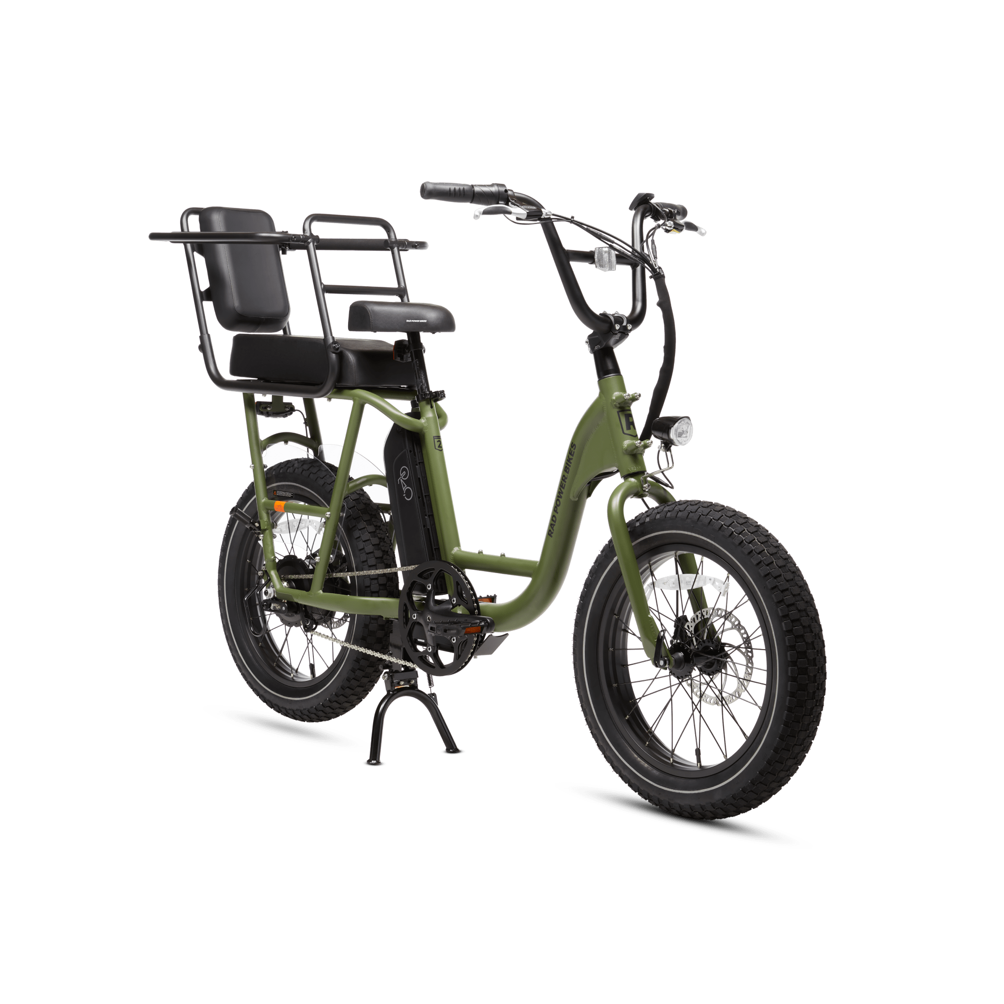 RadRunner Caboose and Passenger Package installed on a RadRunner 2 electric utility bike