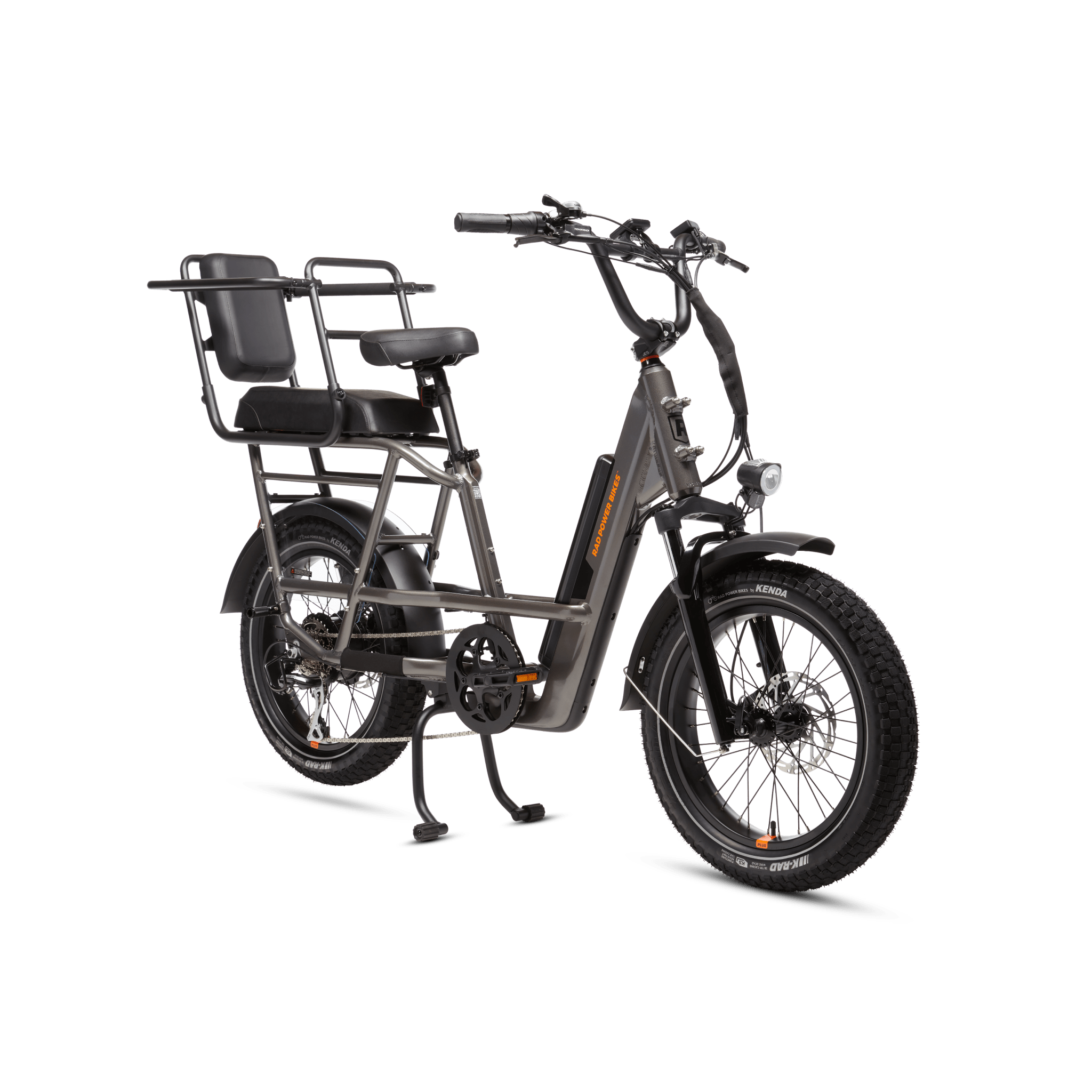 RadRunner Caboose and Passenger Package installed on a RadRunner 3 Plus electric utility bike