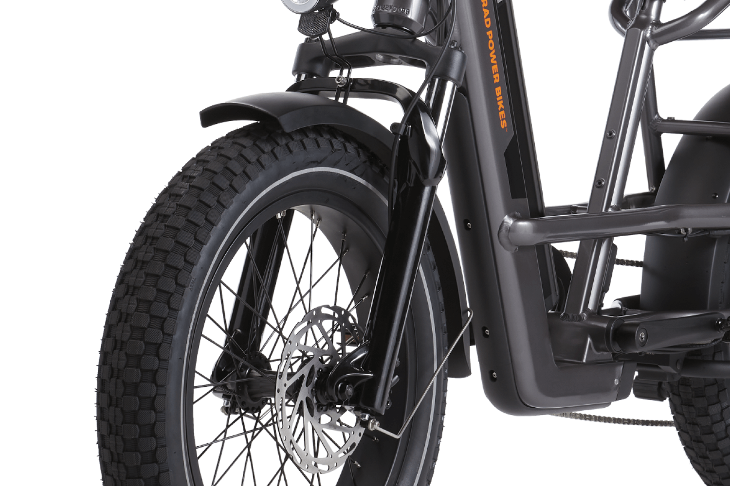 Charcoal-colored Radrunner 3 Plus electric utility bike
