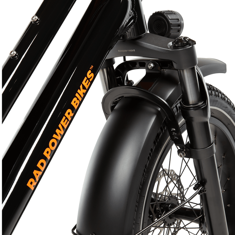 Lock mount mounted on a RadWagon 5 electric cargo bike. 