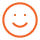 Orange smiley face icon