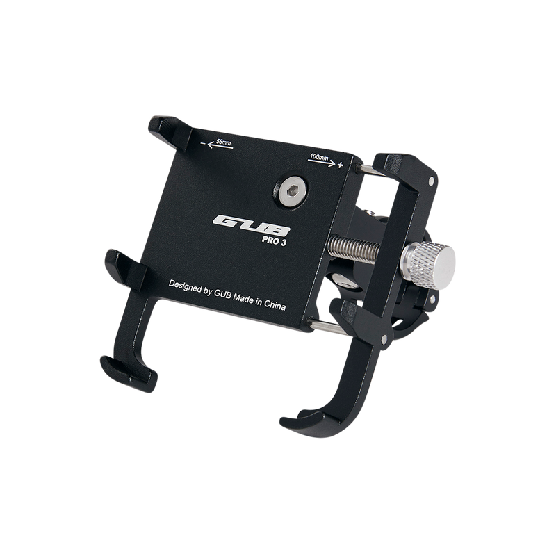 Close up image of GUB pro phone mount not on a bicycle with no phone