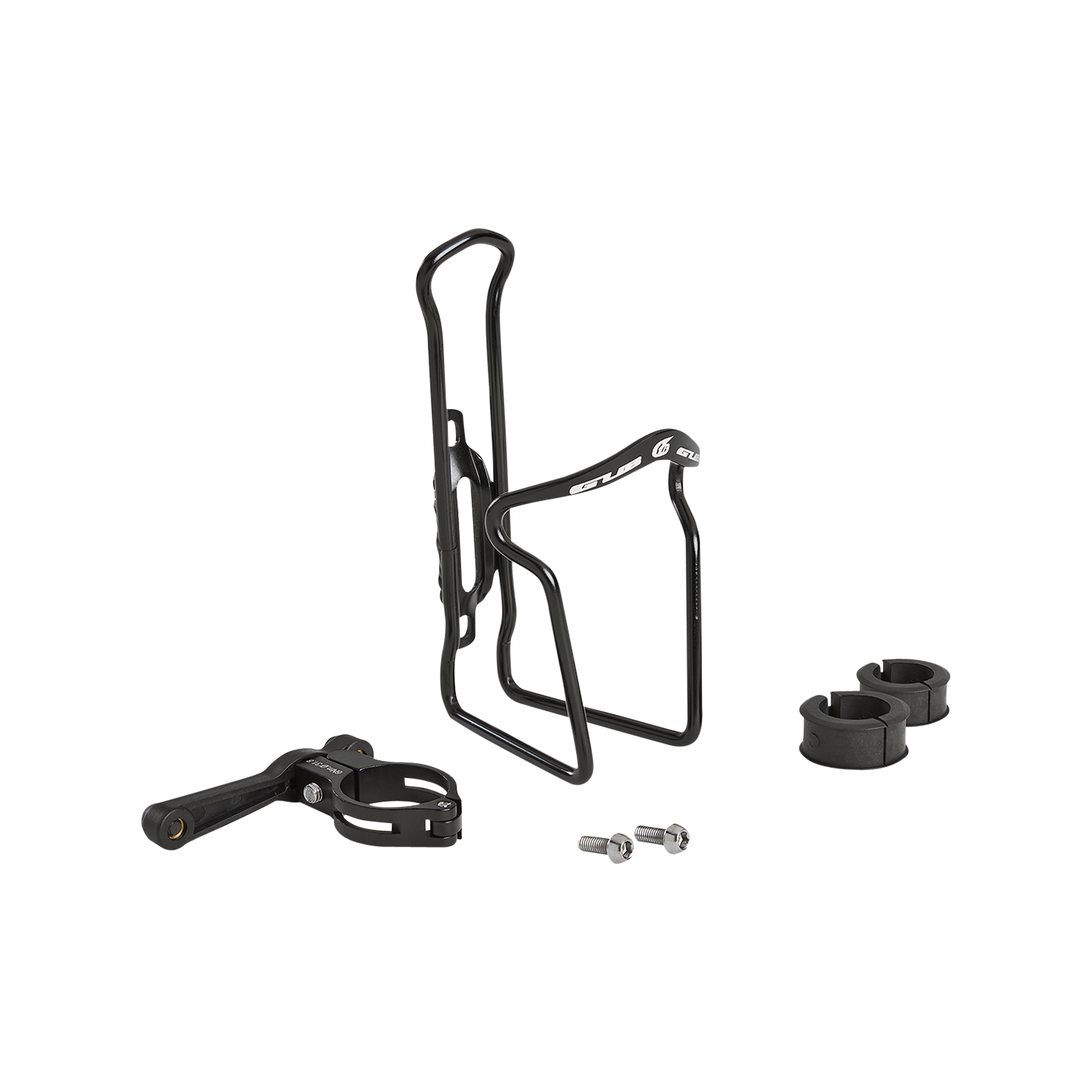 Image of the Water Bottle Holder and included mounting hardware.