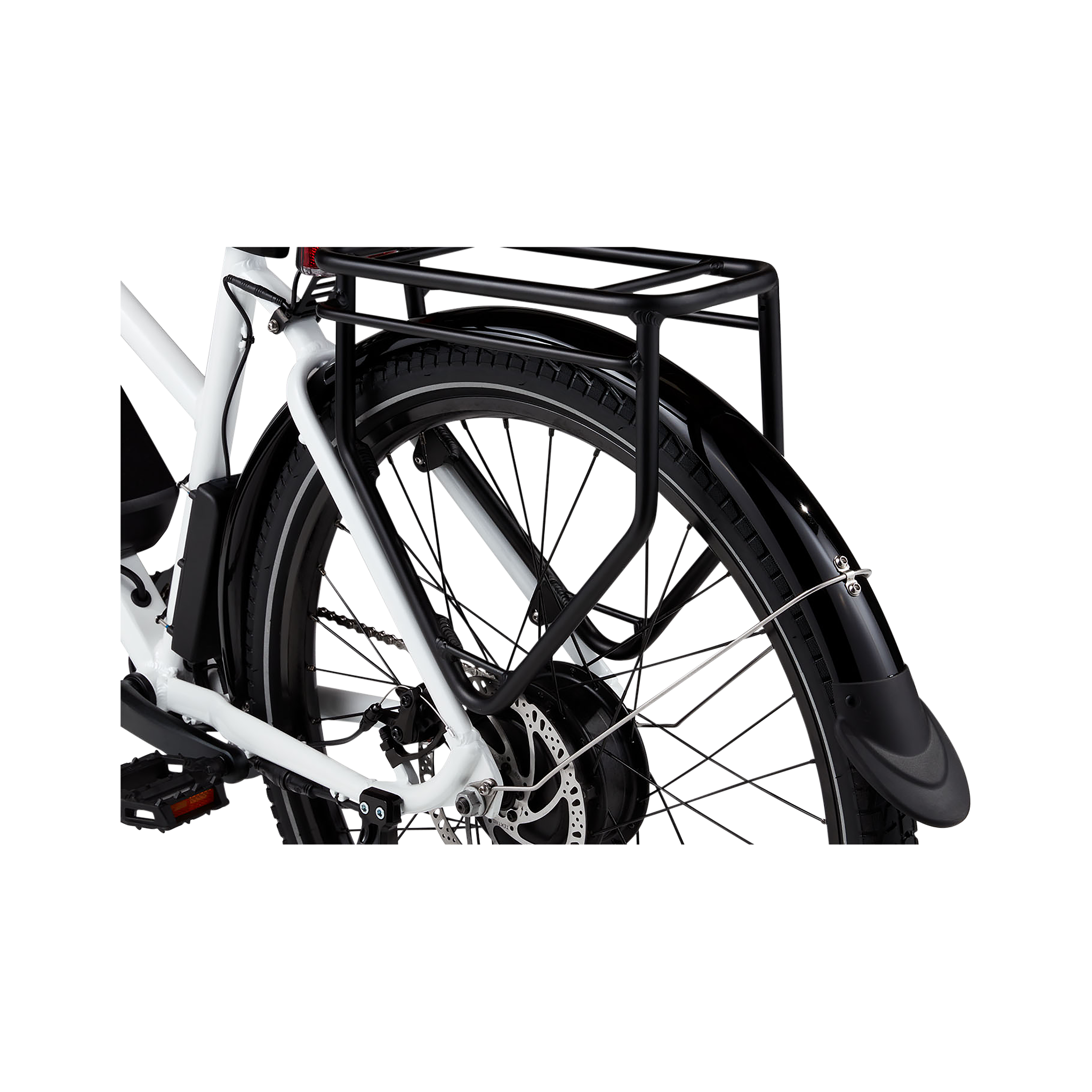 Rear rack on the RadMission ebike