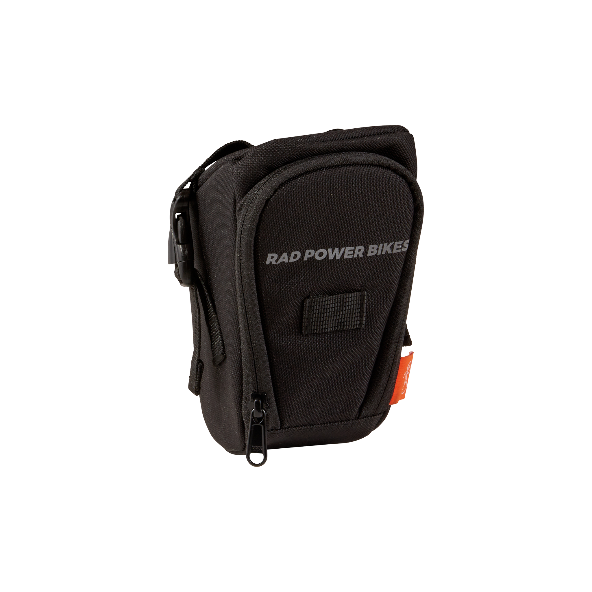 Saddle Bag with Rad Power Bikes logo on it