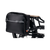 Zoom in on fully-loaded black Ballard Cargo Bag on the rack of a black RadWagon ebike.