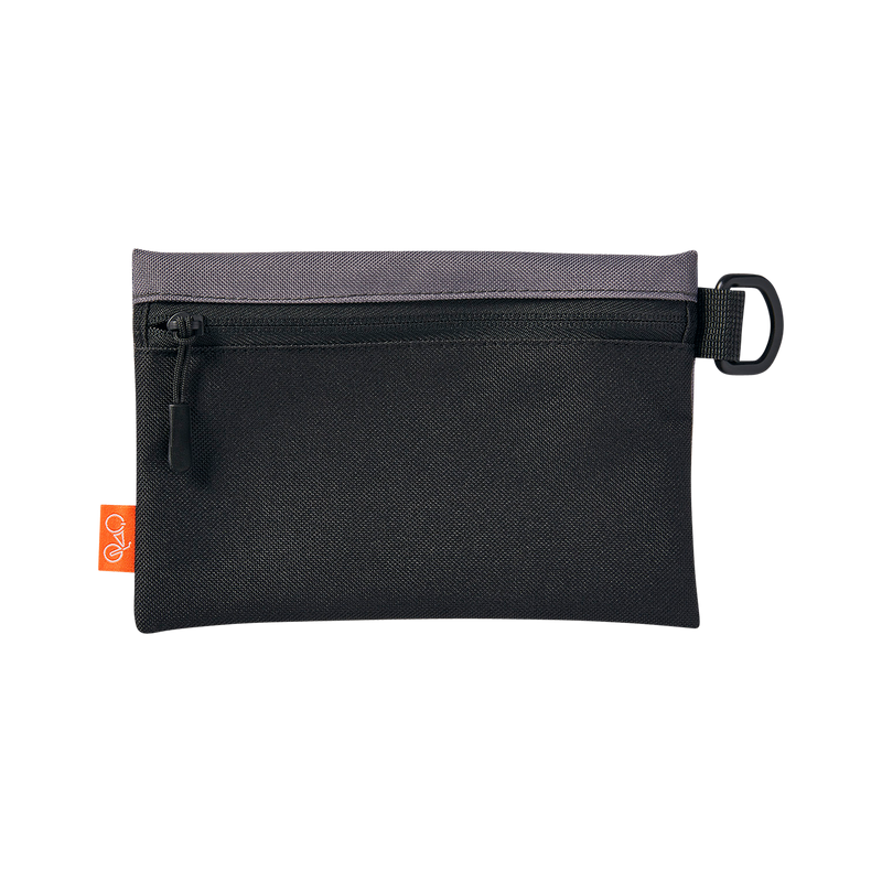 Close up of the black zippered pouch included in the Ballard Cargo Bag.