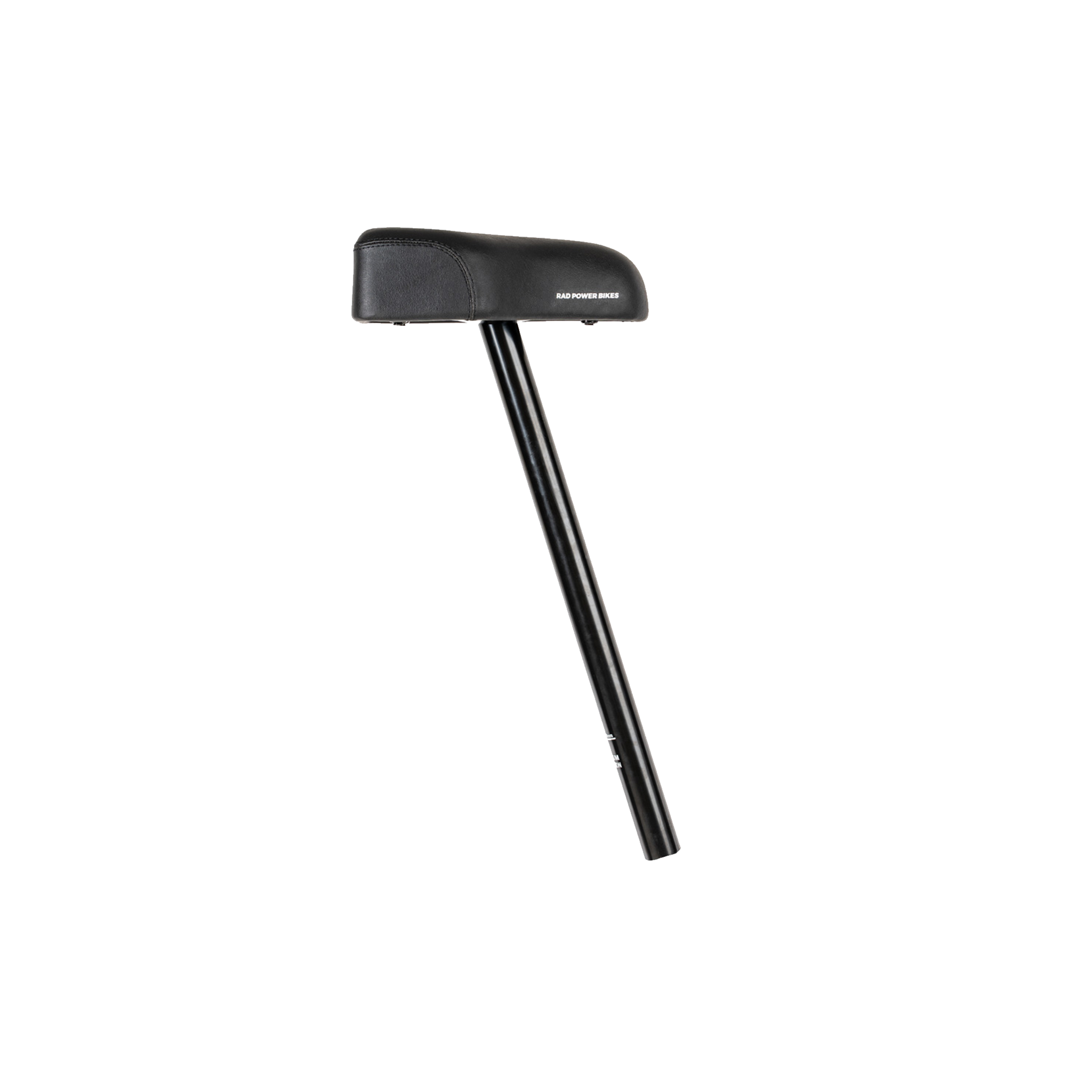 A side view of the plush RadRunner Comfort Saddle in black color