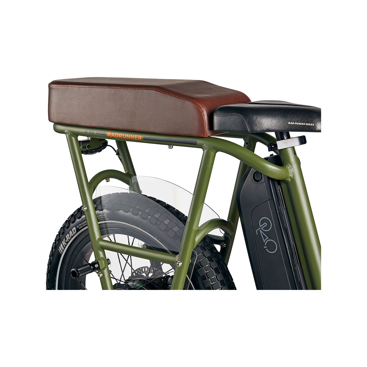 Bicycle pillion seat outlet