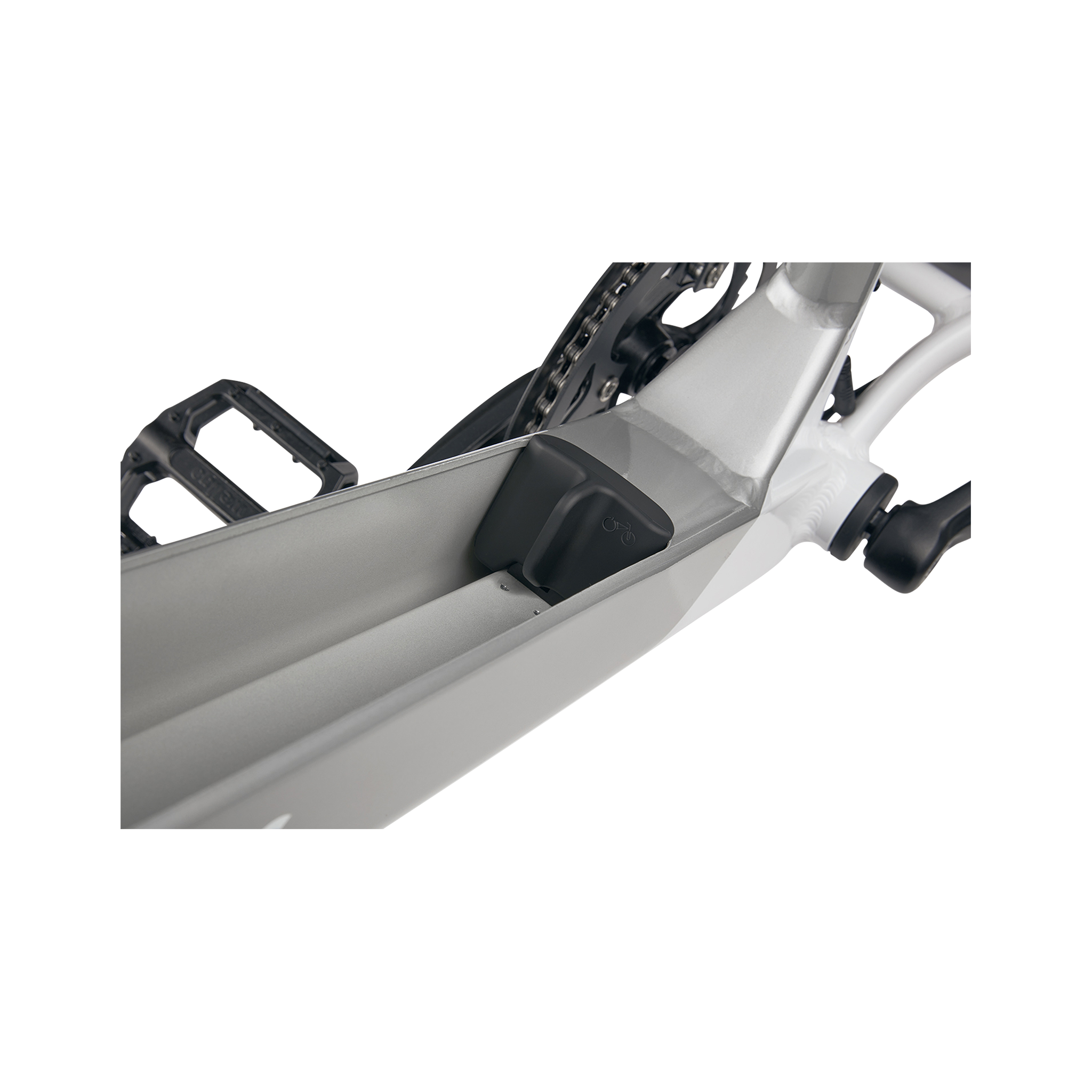 image of semi-integrated battery terminal cover on a bike