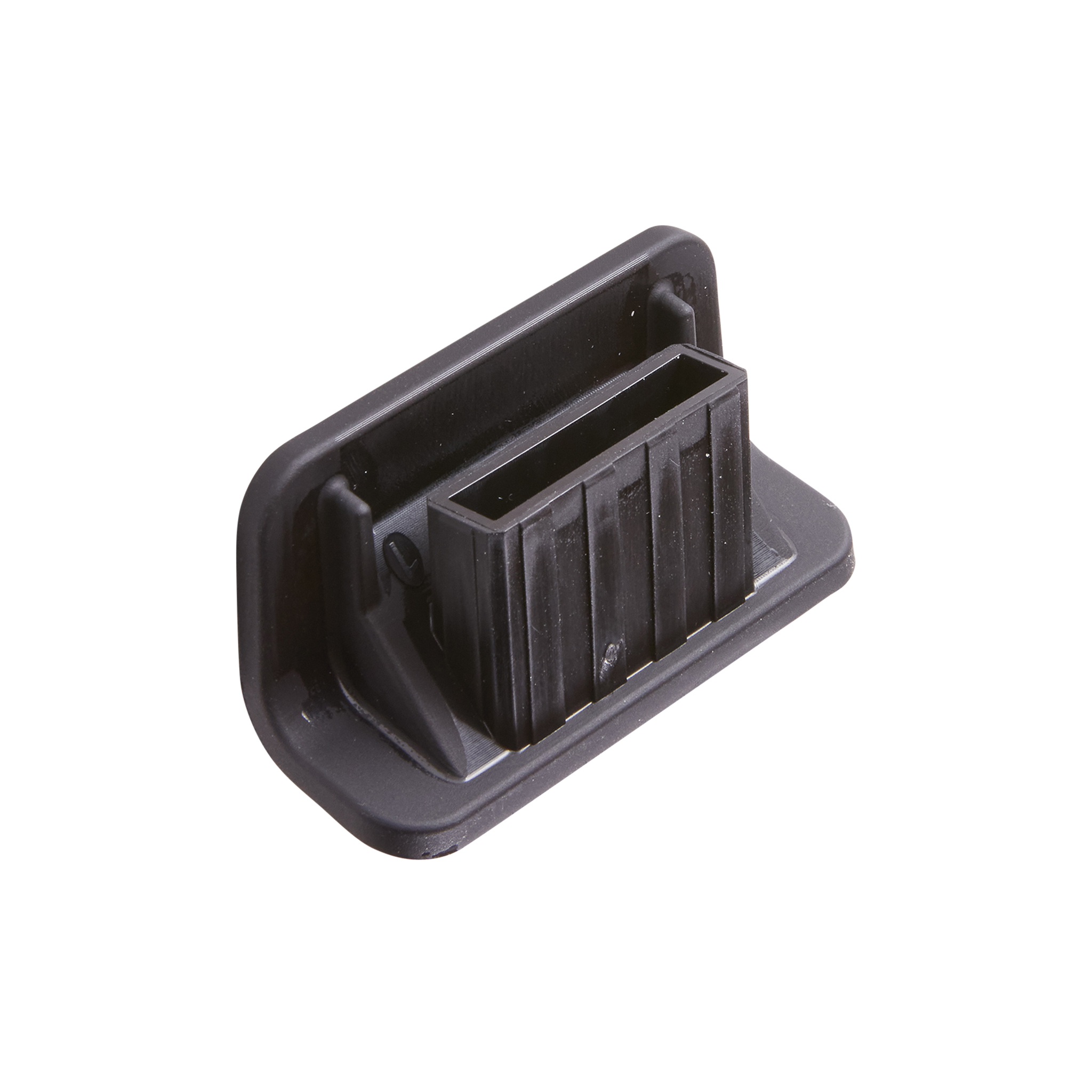 close up back angle view of external battery terminal cover 