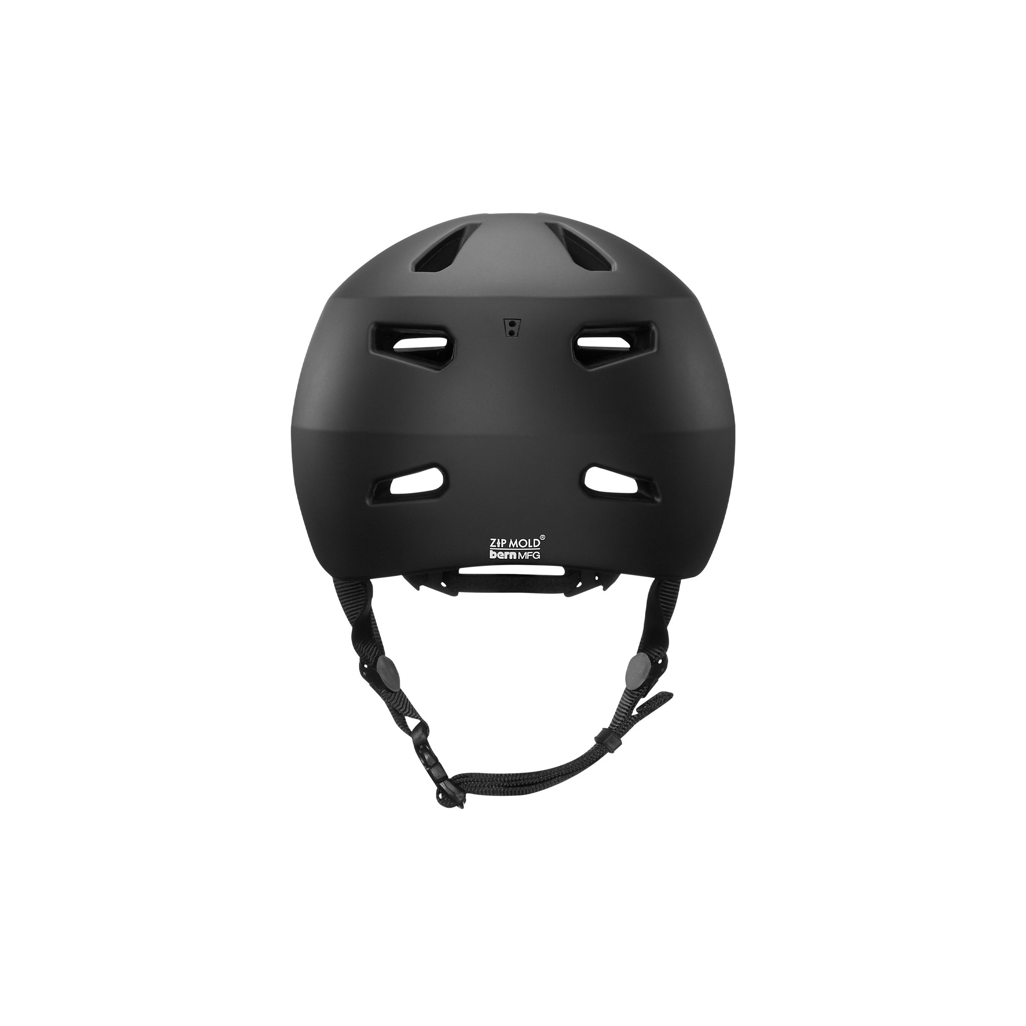 Back view of a Bern Brentwood helmet with MIPS protection in a matte black color