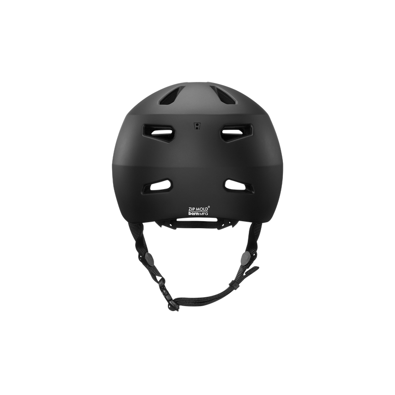 Back view of a Bern Brentwood helmet with MIPS protection in a matte black color