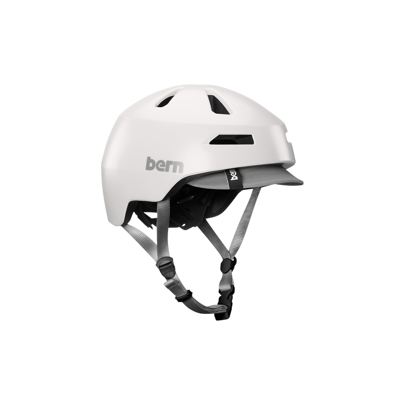 Bern Brentwood helmet with MIPS protection in a satin white color