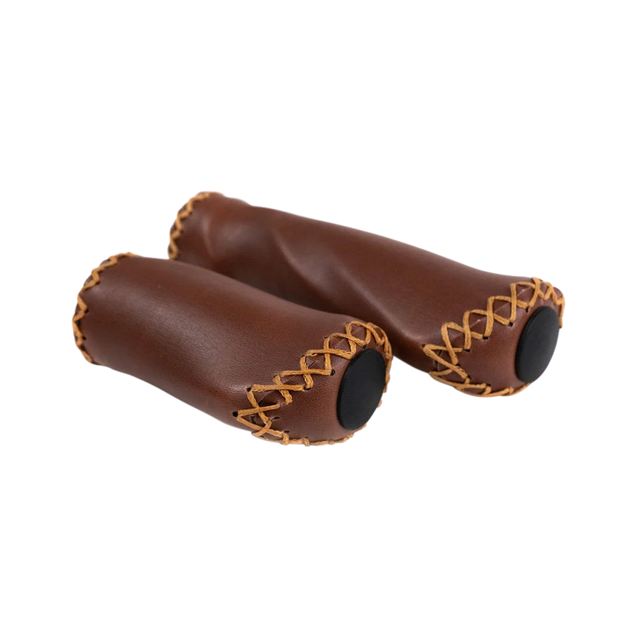Brown leather Handlebar Grips