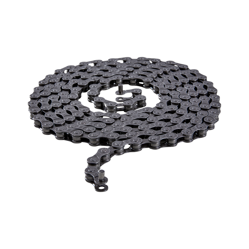 Close up view of a 3/32-inch derailleur chain