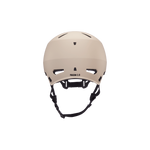 Back view of a matte sand Bern Macon helmet