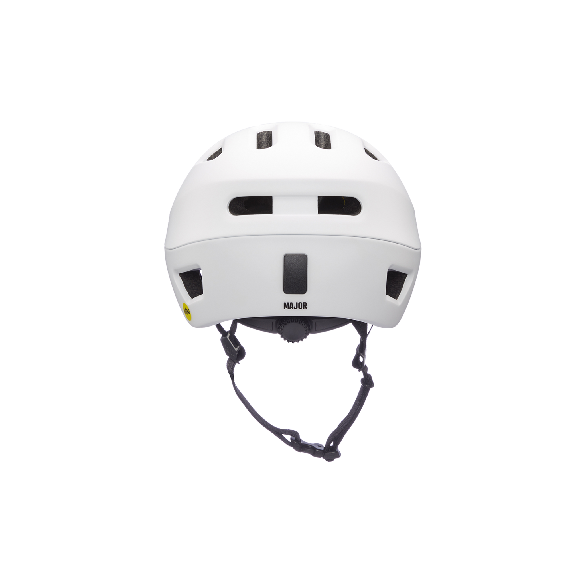Back view of the Bern Major MIPS Helmet in white