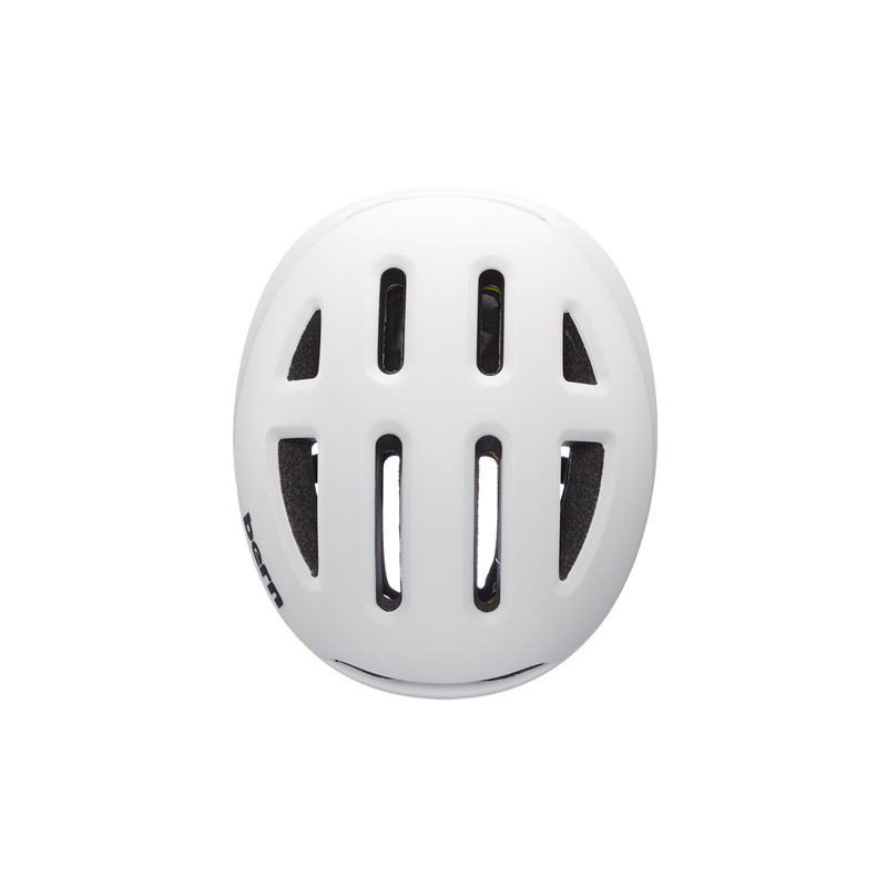 Top view of the Bern Major MIPS Helmet in white