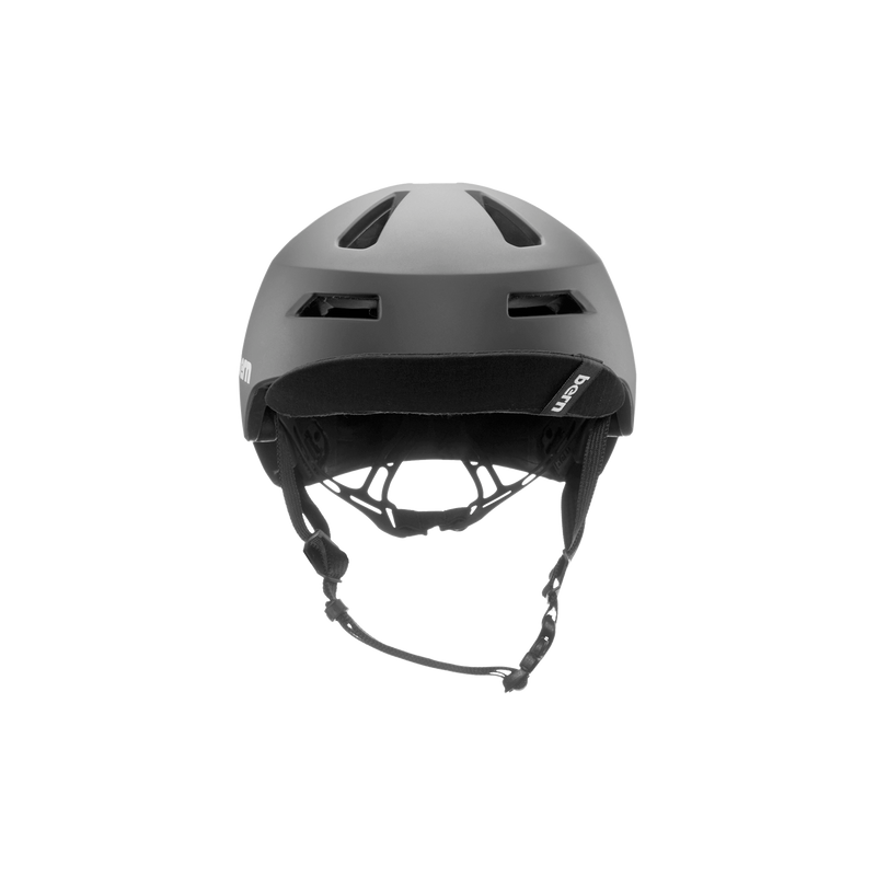 Front view of a black Bern kids' helmet