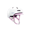 Side view of a black Bern kids' helmet