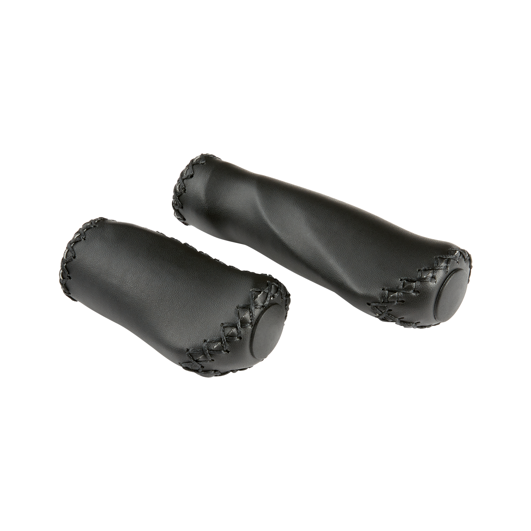 Black leather handlebar grips cheap
