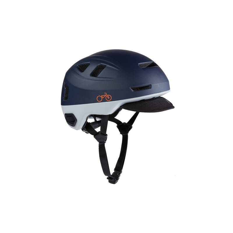 Bern helmet with an orange Rad ebike logo