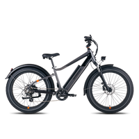 Side view of a charcoal RadRover 6 Plus high-step electric fat tire bike